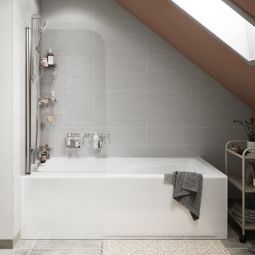 Painel lateral Arkell vidro transparente 1 folha 75cm 4mm