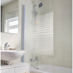 Painel lateral Arkell branco e vidro serigrafado 1 folha 75cm 4mm