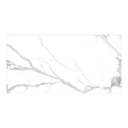 Pavimento porcelânico retificado grande formato mármore branco polido 60x120cm Nisida