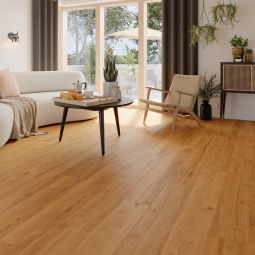 Pavimento laminado taupe resistente à água de 8mm AC5 Caubert