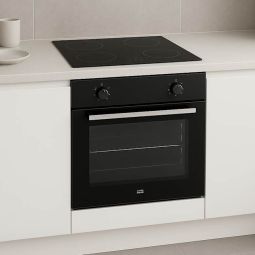 Conjunto de placa vitrocerâmica de 4 bicos e forno Cooke & Lewis