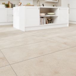 Pavimento porcelânico retificado grande formato pedra marfim mate 60x120cm Vurda