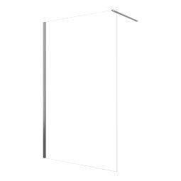 Painel italiano cromado com vidro transparente 120cm Odalia