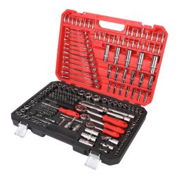 Jogo misto de chaves de caixa 216 peças Forge Steel