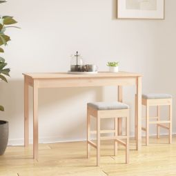 Mesa de jantar 110x55x75 cm madeira de pinho maciça pt4592