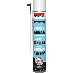ESPUMA POLIURETANO PORTAS E JANELAS (CÁNULA) SOUDAL 750 ml
