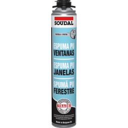 ESPUMA POLIURETANO PORTAS E JANELAS (PISTOLA) SOUDAL 750 ml