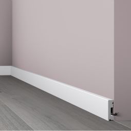Rodapé poliestireno branco resistente à água 15x50 mm Aqua