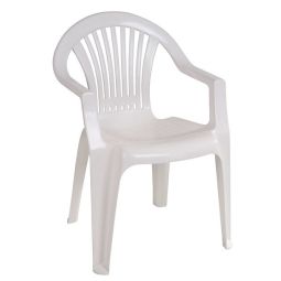 Cadeira de jardim monobloco de resina Braga 54x56x80cm