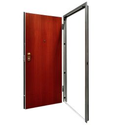 Porta blindada Sil sapelly e branca direita 208x88cm