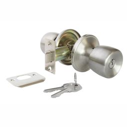 Fechadura tubular com botão inoxidável