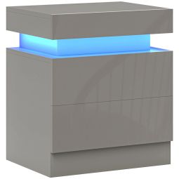 Mesa de cabeceira 45x35x52 cm color gris Homcom, casa - quarto