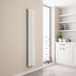Emke radiador tubo redondo horizontal branco 160x24 cm, dupla camada