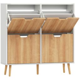 Sapateira 95x26x95 cm bicolor Homcom, casa - móveis de armazenamento