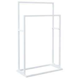 vidaXL toalheiro de pé em ferro branco 48x24x78,5 cm