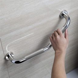 Kibath alça de segurança em aço inoxidável z non-slip 43 cm cromado.