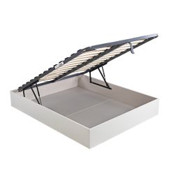 Sommier com arrumação com estrado 160x200cm royal sleep branco montagem