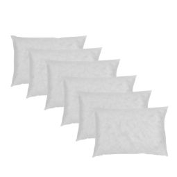 Pack de 6 enchimentos para almofadas 50x30cm fibra oca fusionhome
