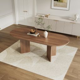 Mesa de jantar extensível mdf castanha 140x90cm