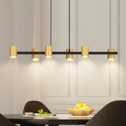Nettlife luminária de pendurar gu10 dourado 85x12