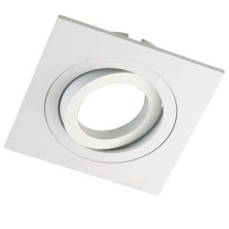 Foco embutido regulável classic quadrado branco wonderlamp 1xgu10