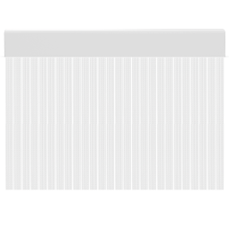 Cortina de porta PVC transparente pastel / 90 x 210