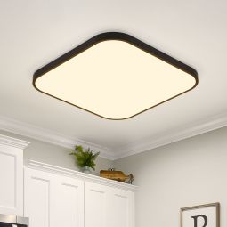 Nettlife plana LED luz de teto 27cm lâmpada preto quente branco 19w
