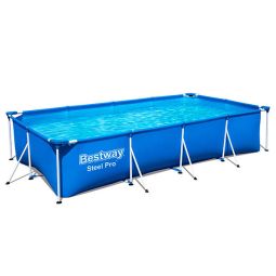 Piscina Retangular Steel Pro 400x211x81 cm Bestway