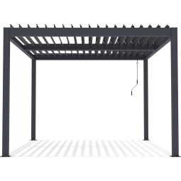 Pérgula bioclimática em alumínio "windsor" - 3 x 4 m - antracite