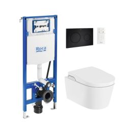 Estrutura roca duplo smart  e botão neg mat pl10 com wc inspira in-wash
