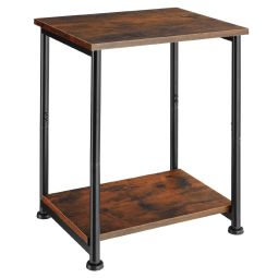 Mesa auxiliar 38,5 x 30 x 51,5 cm, madeira industrial oscura