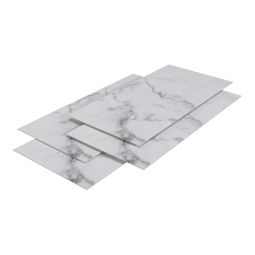 Revestimento de parede bladel 4 painéis PVC 120x60cm - mármore branco