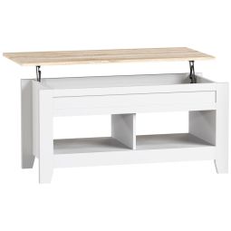 Mesa de centro 105x50x49 cm bicolor Homcom, casa - mesas