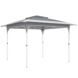 Tenda dobrável 352x352x278 cm tecido oxford, metal color gris Outsunny