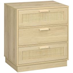 Cómoda com 3 gaveta 60x38x69 cm color marrón Homcom