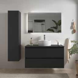 Móvel bequia 100 cm preto|com lavatório