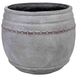 Vaso em fibra de vidro branco 37x37x30h cm