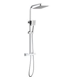 Conjunto de chuveiro extensível termostático modelo boal cor cromado