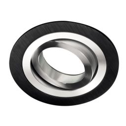 Foco embutido regulável classic redondo preto e alumínio wonderlamp 1xgu10
