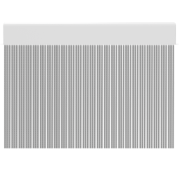 Cortina de porta PVC pastel cinza com branco / 120 x 220