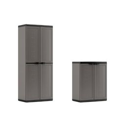 Conjunto de armários alto 166x68x39cm e baixo 87x68x39cm