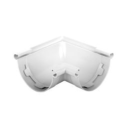 ÂNGULO DE CALEIRA EM PVC CURVO BRANCO 125 MM