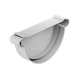 TAMPA DE DESCARGA PARA CALEIRA EM PVC CURVA BRANCO 120 MM