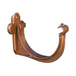 Suporte de caleira PVC curvo cobre 125 mm