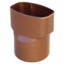 Adaptador oval/redondo PVC 120 mm cobre