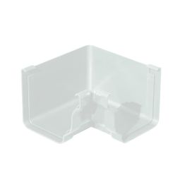 Ângulo interior de calha PVC reto branco 120 mm