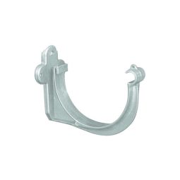 Suporte de caleira PVC curvo cinzento 125 mm