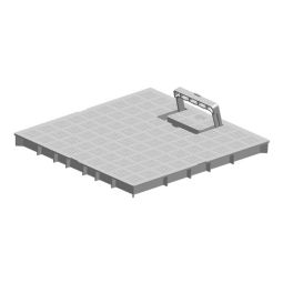 Tampa para caixa de visita com pega de PVC 30 x 30 cm