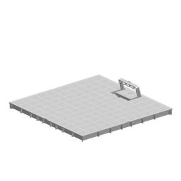 Tampa para caixa de visita com pega de PVC 40 x 40 cm
