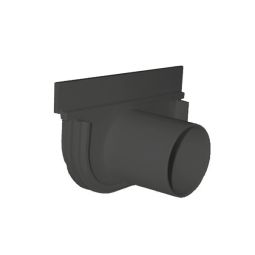 Tampa e descarga de descida Ø 50 x 100 mm preto